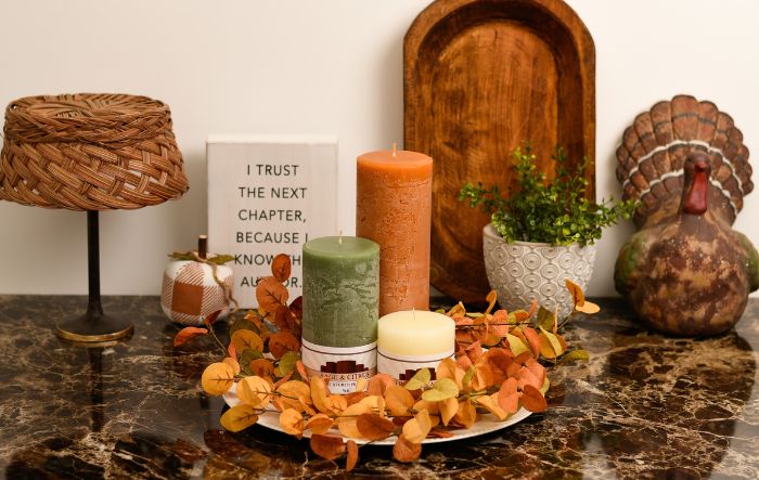 3 Pillar Candle Centerpiece